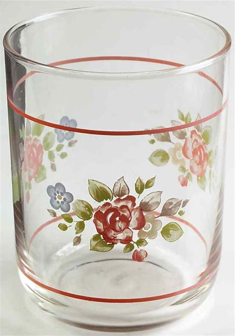 Tea Rose 10 Oz Glassware Double Old Fashioned By Pfaltzgraff Replacements Ltd