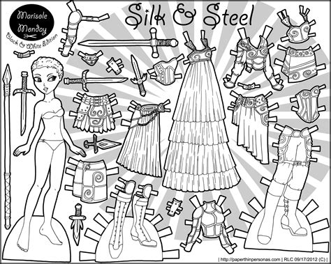 Paper Dolls Printable Black And White Printable And Enjoyable Learning