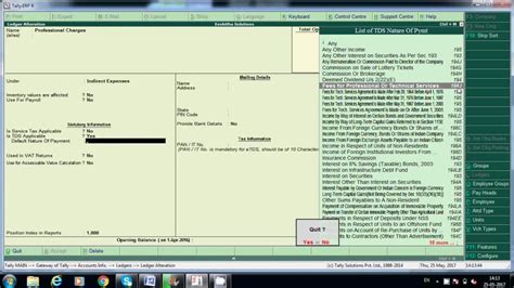 Tds On Professional Charges 194j Tds Entries In Tally Youtube