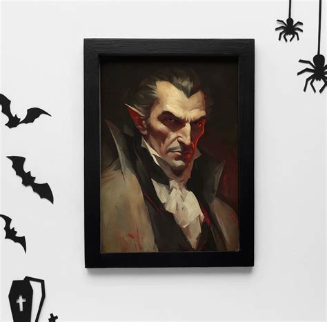 Dracula Vampire Gothic Wall Art Decor Dark Academia Print Gothic ...