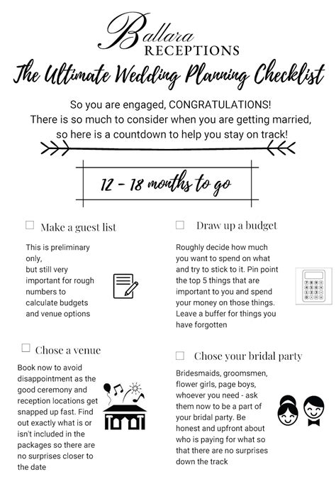 Wedding Venue Checklist Printable