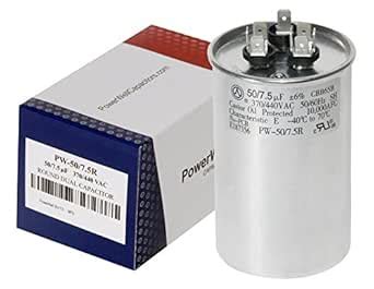 Powerwell Uf Mfd Or Volt Dual Run Round Capacitor Pw Cap