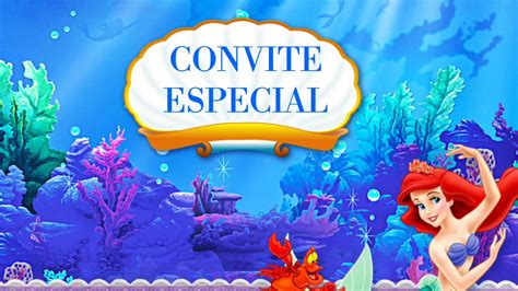 Convite Animado A Pequena Sereia Pronto Para Baixar E Editar Youtube