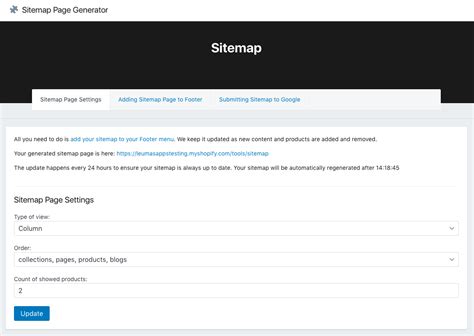 Sitemap Page Generator Ecommerce Plugins For Online Stores Shopify