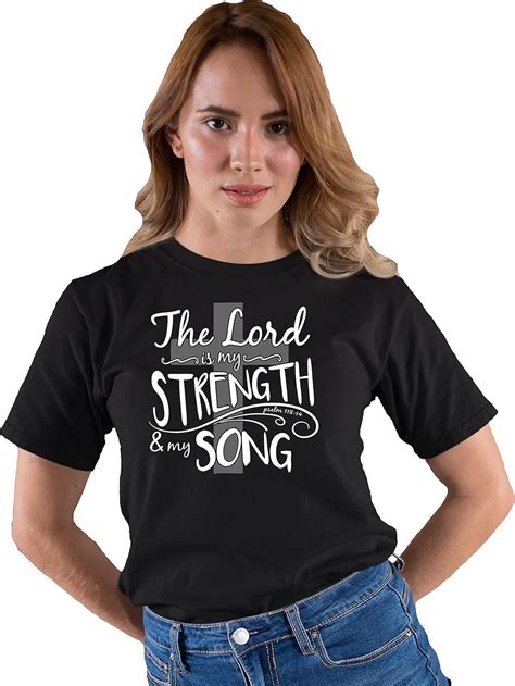 Go All Out Adult The Lord Is My Strength And My Song Christian Jesus T Shirt