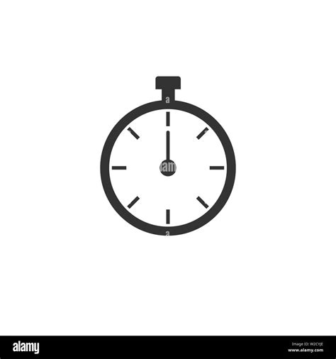 Vector Illustration Flat Design Timer Clock Time Icon Stock Vector