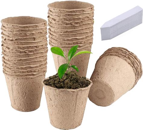 30 Pièces Pot Semis Biodegradable Pots de Tourbe pour Semis de