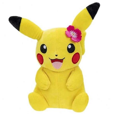 Plush Pikachu with Pink Flower Pokémon PlayGoSmart