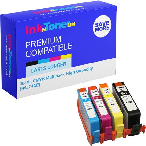 Premium Compatible Hp 364xl Cmyk Multipack High Capacity Ink Cartridges