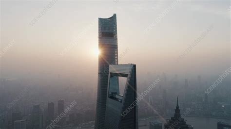 Aerial view of Shanghai Tower, China - Stock Video Clip - K013/4386 ...