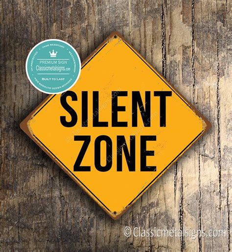 SILENT ZONE SIGN Silent Sign Silent Please Shh Silent sign | Etsy