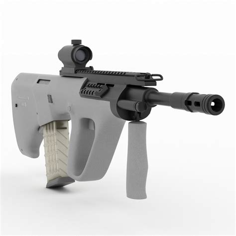 Steyr Aug A3 Acog 3d Model