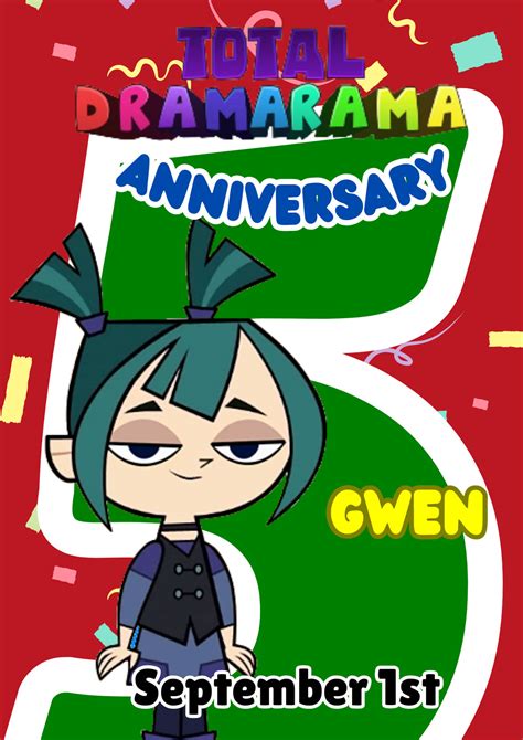 Total DramaRama 5th Anniversary: Gwen by MiniMonster-1234 on DeviantArt