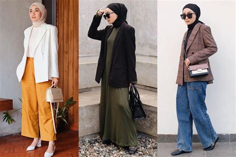 Kombinasi Jaket Blazer Wanita Dan Hijab Untuk Tampilan Kasual Yang