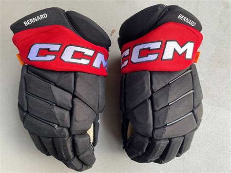 Ccm Jetspeed Ft1 Pro Stock Hockey Gloves 15 Black Senators 4337