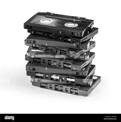 Retro Cassette Tapes Black And White Stock Photos And Images Alamy