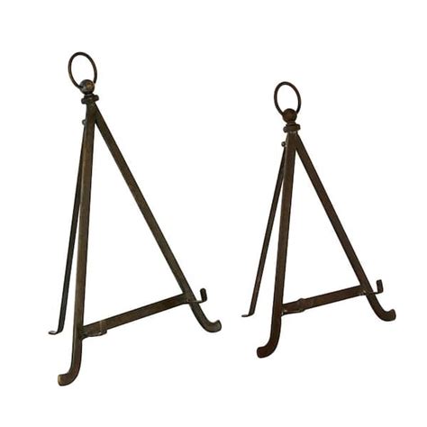 Litton Lane Bronze Metal Easel With Foldable Stand 2 Pack 43395