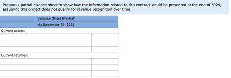 Prepare A Partial Balance Sheet To Show How The Chegg