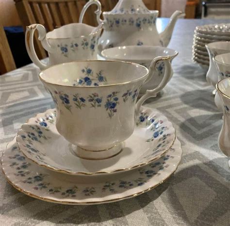 Piękna Royal Albert Angielska Porcelana Filiżanka Trio Vintage Kraków