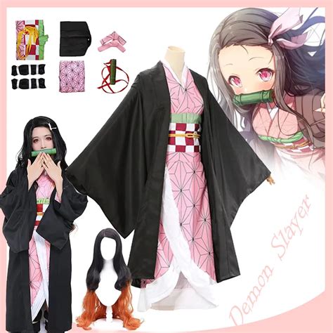 Nezuko Cosplay Anime Dem Nio Slayer Kamado Nezuko Cosplay Traje Haori