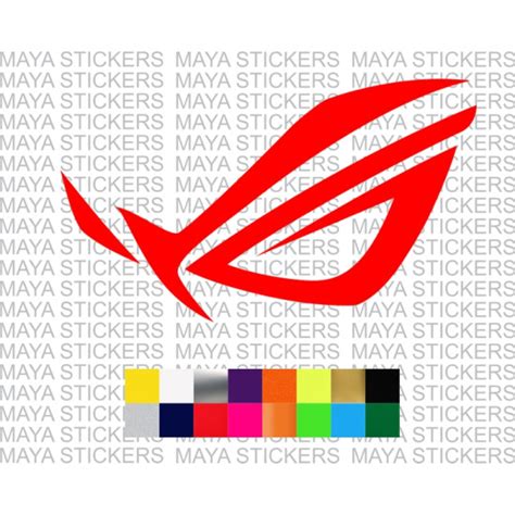 Asus ROG logo stickers in custom colors and sizes