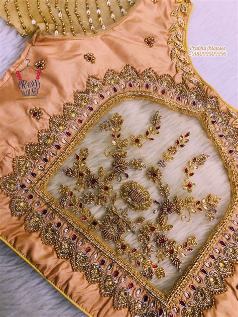 Pin By Rohini Sadre On Blouse Embroidery Hand Work Blouse Design