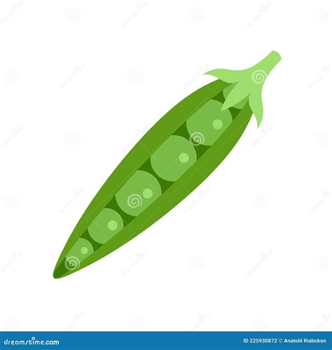 Garden Peas Character Giving Thumbs Up Vector Illustration