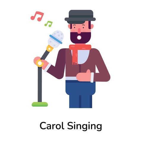 Trendy Carol Singing 40268049 Vector Art at Vecteezy