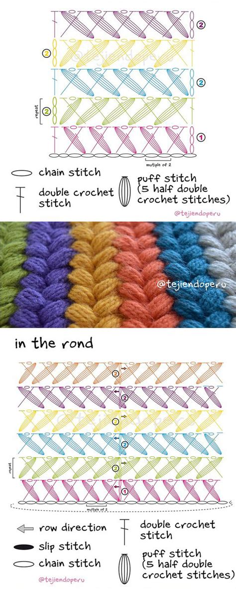 Braided Puff Stitch Crochet Pattern Tutorial Crochetbeja