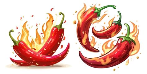 Premium Vector Cartoon Hot Peppers