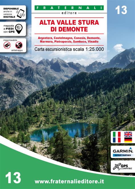 Alta Valle Stura Di Demonte 1 25000 Sheet 13 Piz Buch Berg