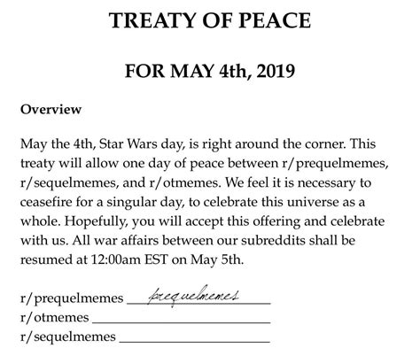 The Signing of the Treaty. : r/PrequelMemes