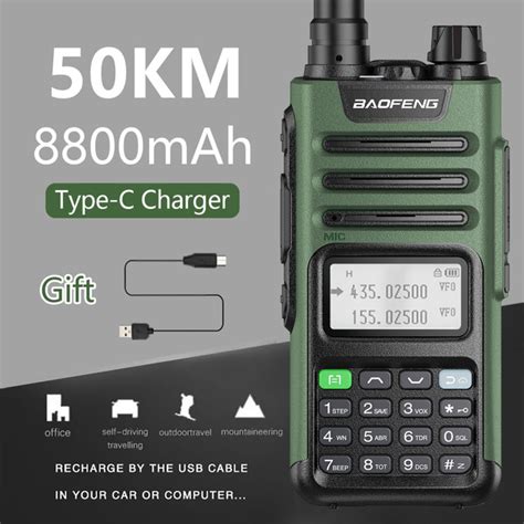 BAOFENG UV13 Pro V1 V2 10W Powerful Type-C Charger Walkie Talkie Dual ...