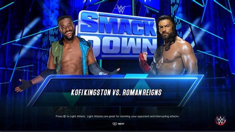 Wwe Roman Reigns Vs Kofi Kingston Ps Wwe K Wrestling Youtube