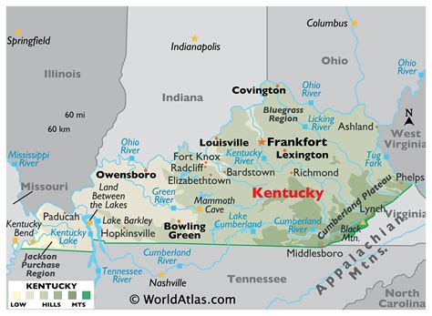 Appalachian Kentucky Counties Maps