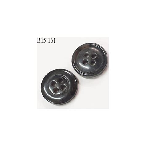 bouton 15 mm pvc très haut de gamme couleur anthracite marbré 4 trous