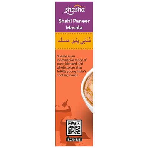 Buy SHASHA Shahi Paneer Masala Premium Quality Aromatic Spice Blend