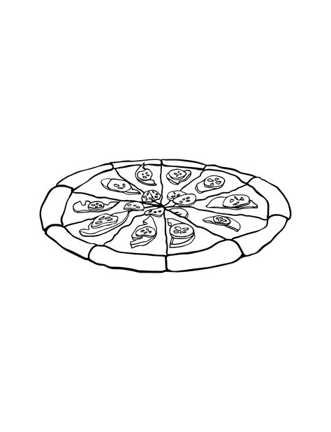 Coloriages pizza à imprimer