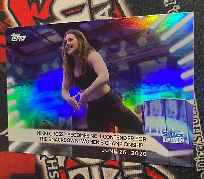 2021 Rainbow Foil Holo Topps WWE Womens Division Card Nikki Cross