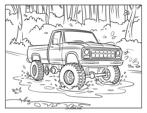 100+ Lifted Truck Coloring Pages for Kids & Adults (Free)