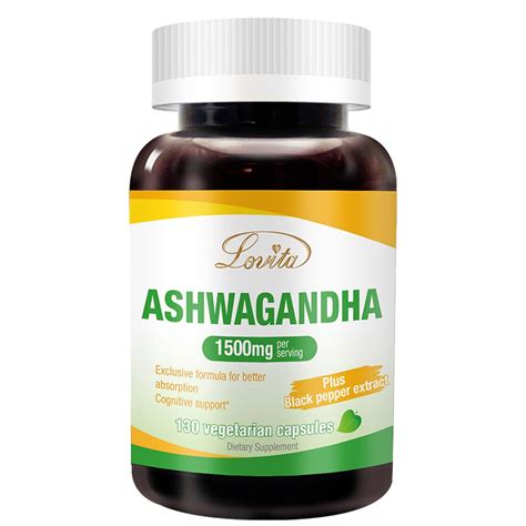 Lovita KSM 66 Ashwagandha Extract 22 500mg 5 Withanolide Vegan