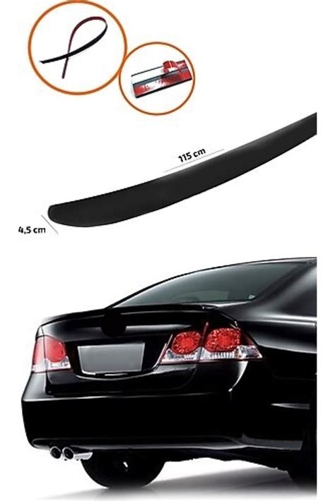 e otomarket Honda Civic Fd6 Bagaj Üstü Spoiler Piano Black Fiyatı