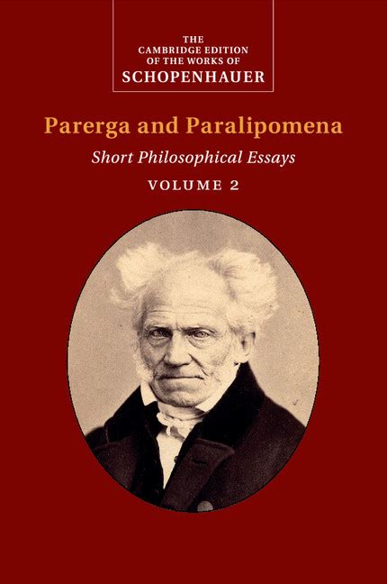 Schopenhauer: Parerga and Paralipomena