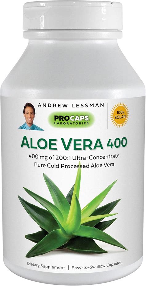 Andrew Lessman Aloe Vera 400 60 Capsules Provides 200 1