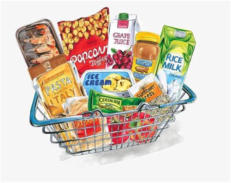 Cartoon Shopping Basket PNG Clipart