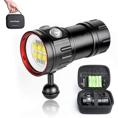 Letonpower B Dive Light Underwater Flashlight Lumens Underwater