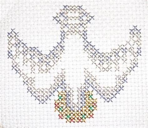 Holy Spirit dove cross-stitch. Cross Stitch Christmas Ornaments ...