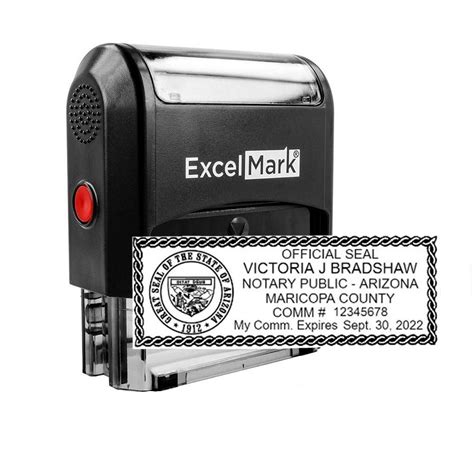 Self Inking Arizona Notary Stamp Notary Arizona Self Inking Stamps