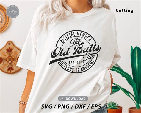 Th Birthday Svg Official Member The Old Balls Club Est Etsy