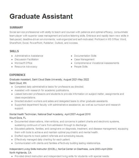 Resume Template Excel